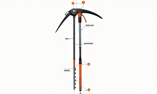 Diagram van ijsbijl onderdelen